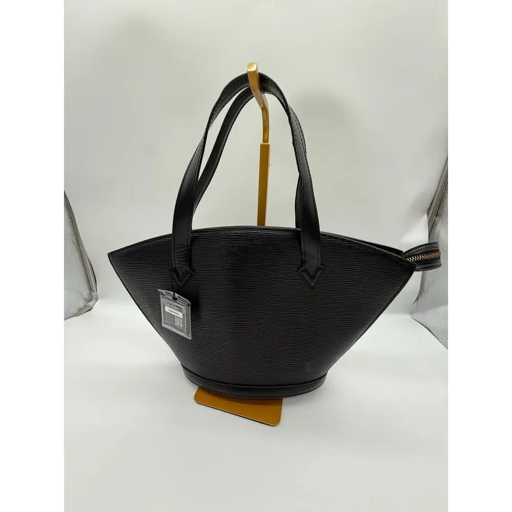 Louis Vuitton Epi Saint Jacques PM Black Leather Handbag VI0986 Short Handle⁠